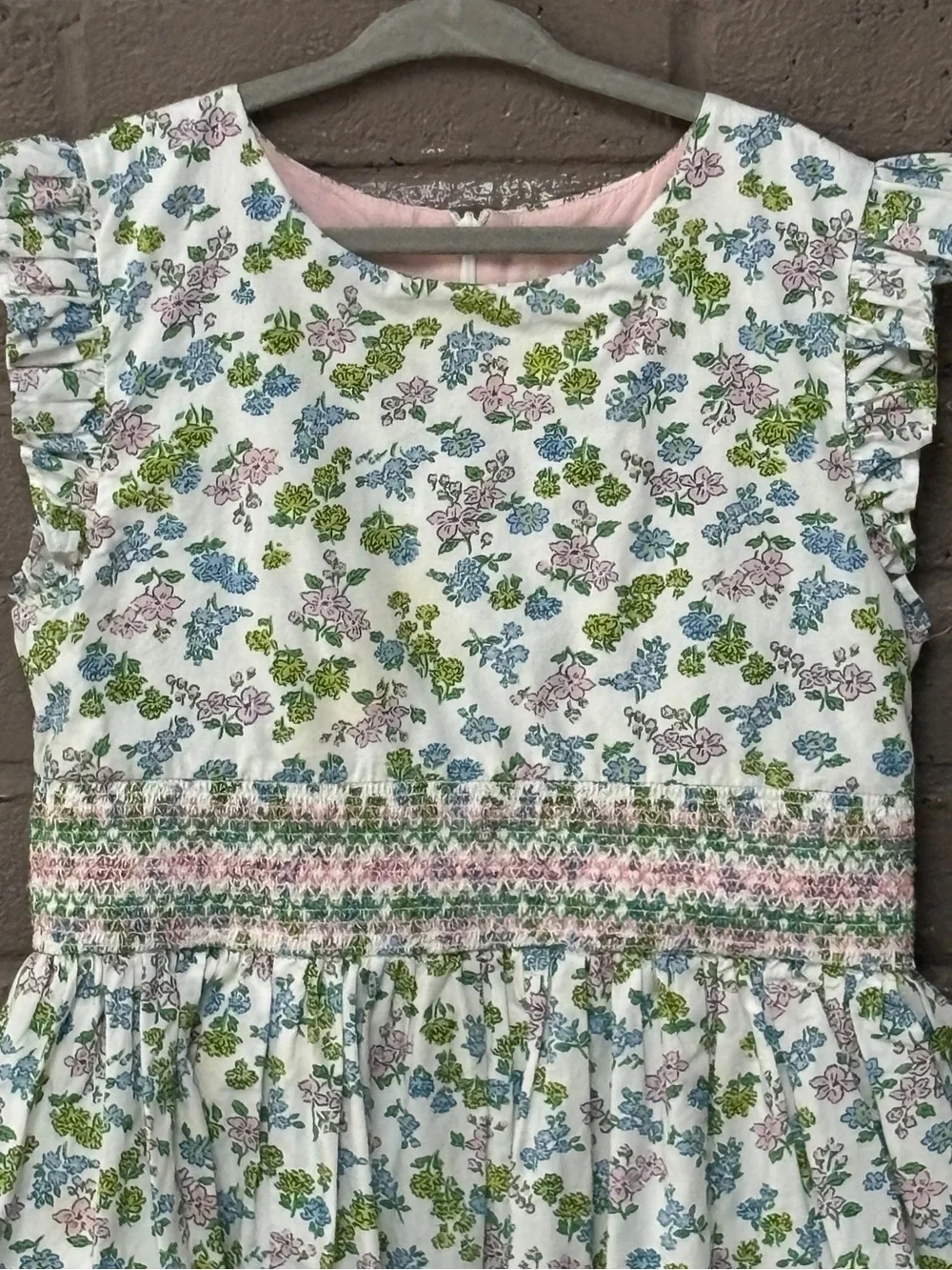 Mini Boden  Floral Tiered Dress  7/8